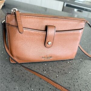 kate spade Brown Pebbled Leather Crossbody